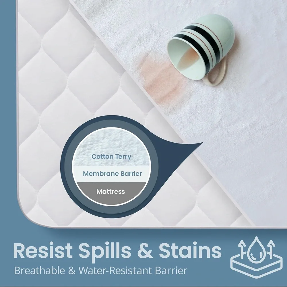 🌟 NWT SafeRest Premium Waterproof Twin XL Mattress Protector